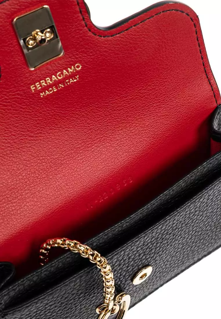 Gancini Key/Card Holder Black 785795