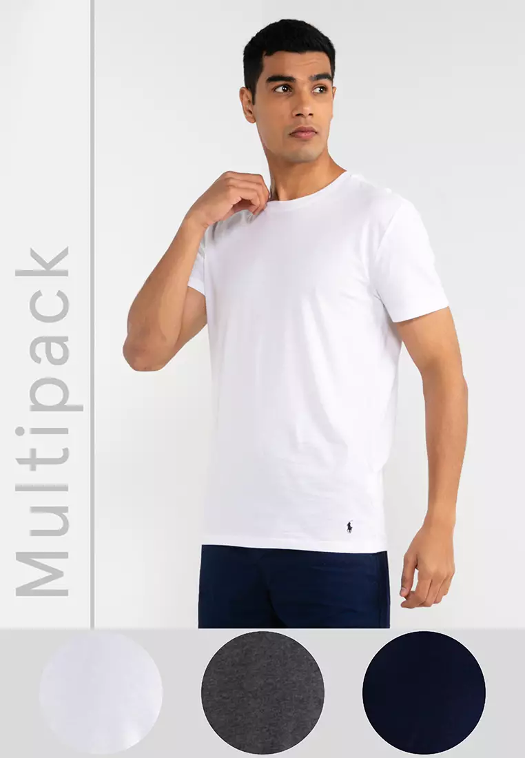 Buy Polo Ralph Lauren 3 Pack Crew Neck Undershirt 2023 Online | ZALORA  Singapore
