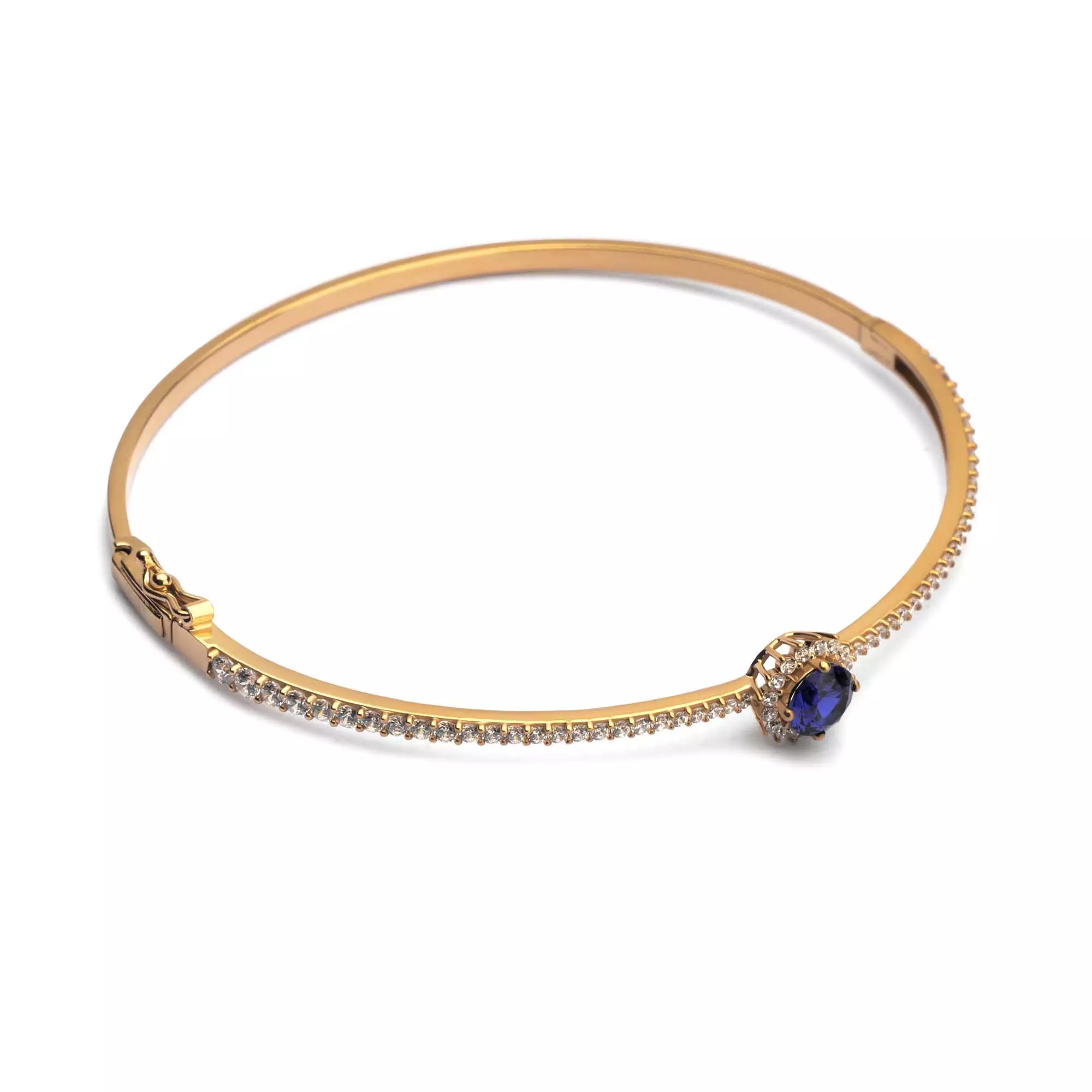 Gelang Emas 7k - Laina Gold Bangle - Moonveil Collection - Juene Jewelry