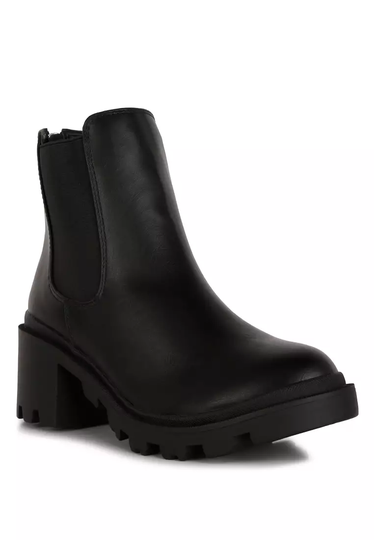 Chunky healed boots hot sale