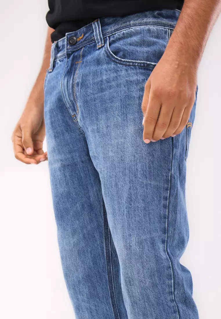 Denim Long Pants Slim Tapered