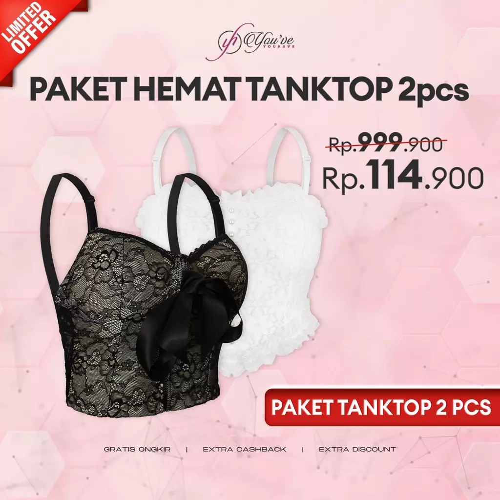YOUHAVE PAKET HEMAT TANKTOP BUSTIER 100140 TANKTOP WANITA BRALETTE TANKTOP 100141