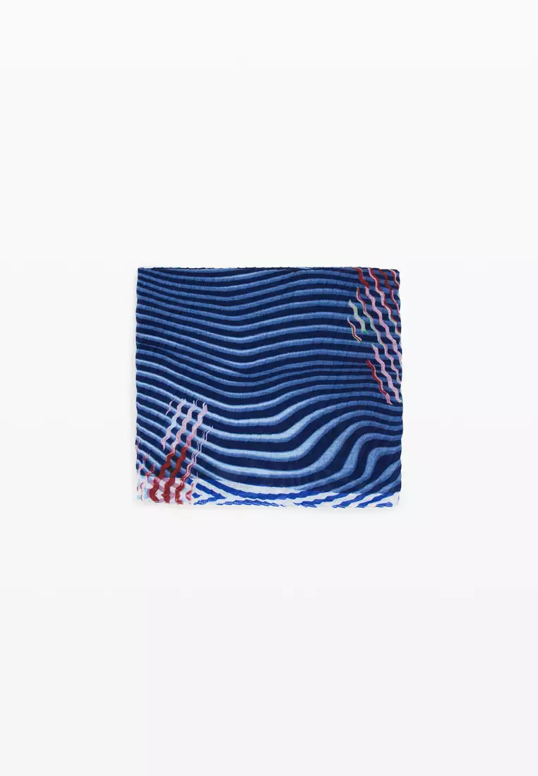 Rectangular bluestrip scarf