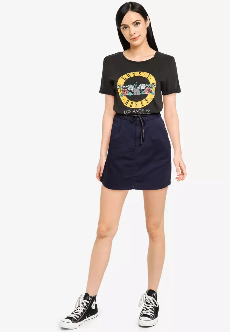 Chino Skirt With Tie Waist.