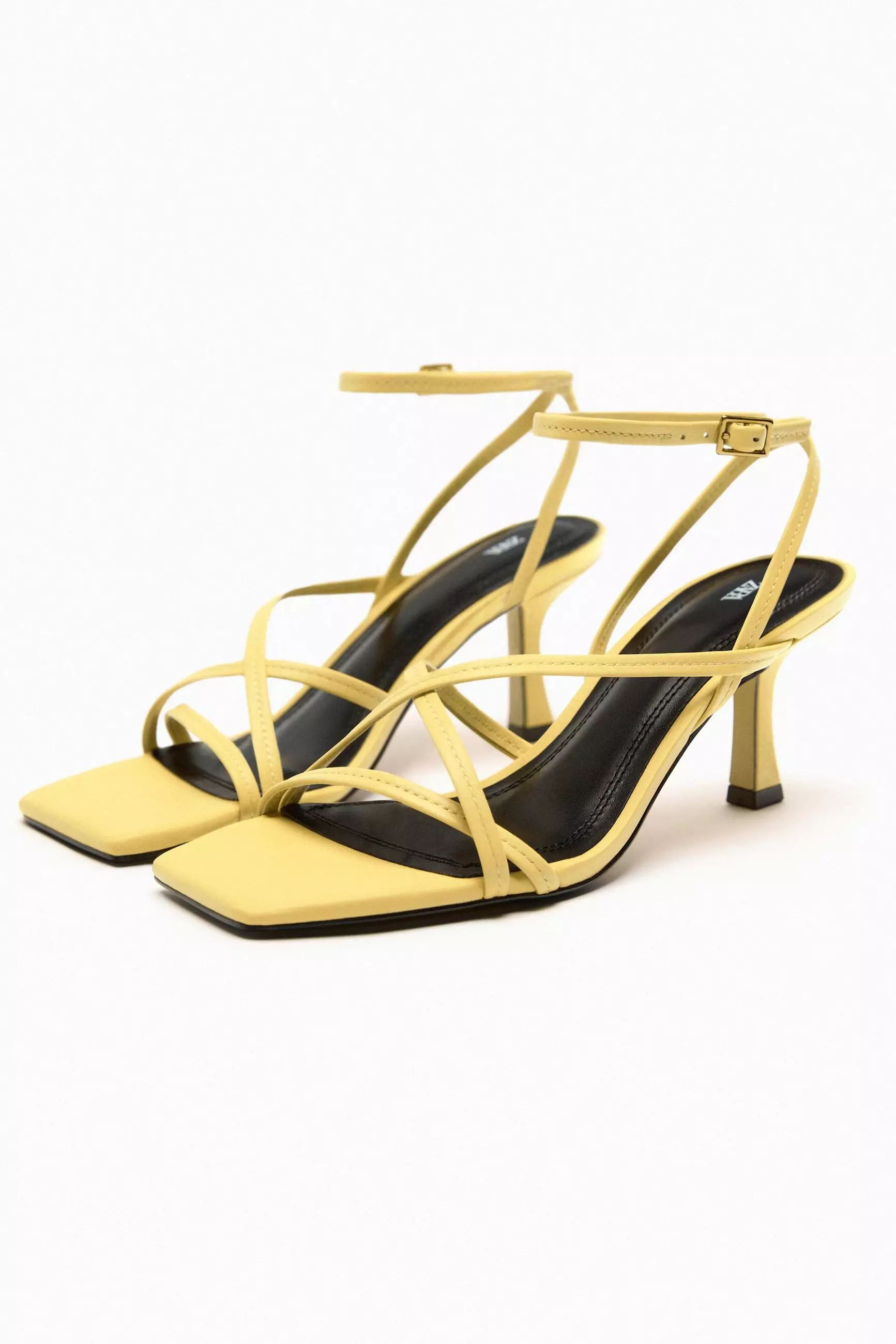 Strappy High-Heel Leather Sandals