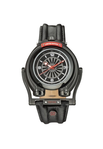 Gevril black GV2 Triton Men's Black Dial Calfskin Black Leather Watch CACEBACF69BA7EGS_1
