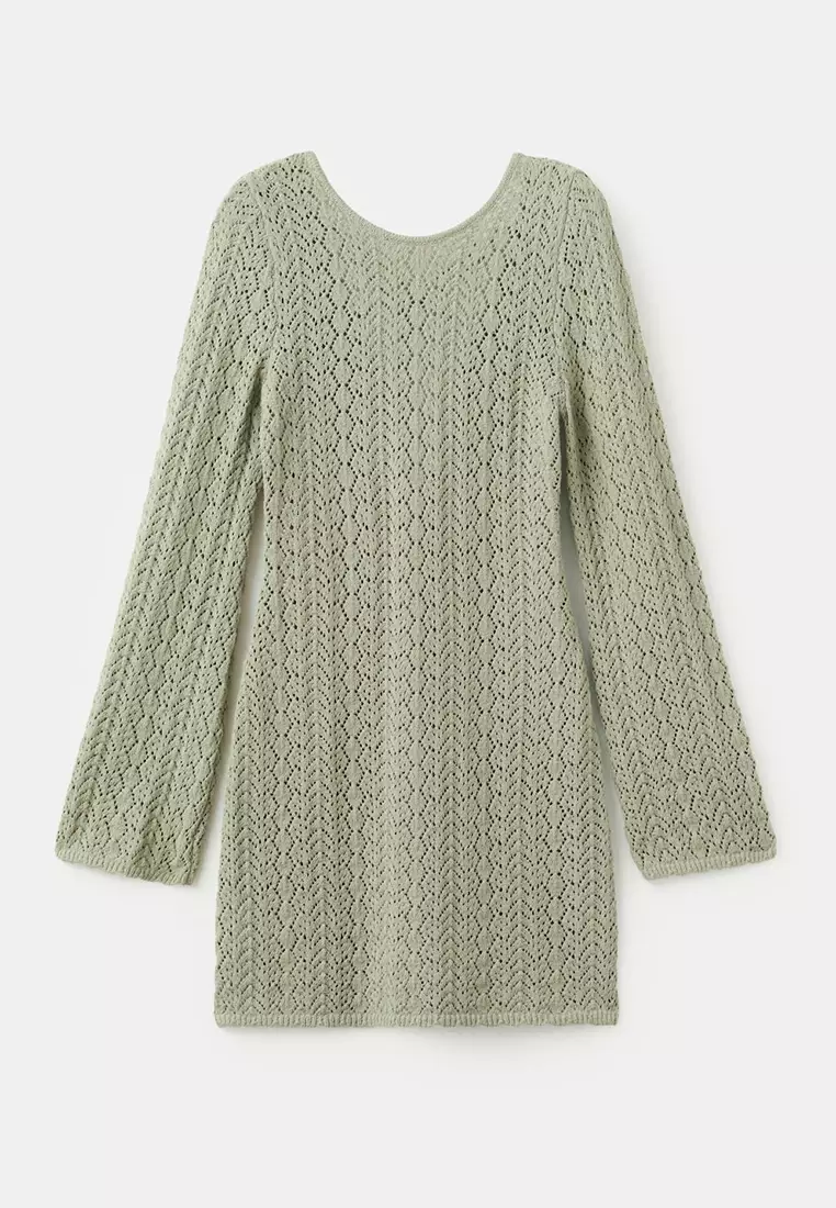 Buy Mango Crochet Dress With Back Neckline 2026 Online | ZALORA Philippines