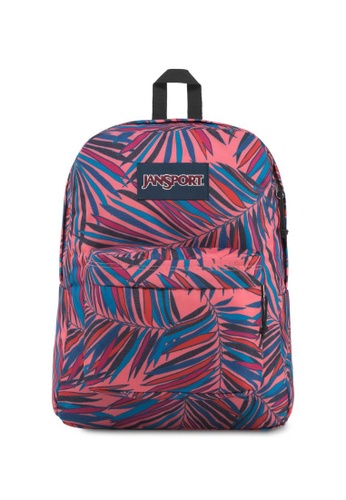 jansport superbreak backpack dotted palm 25l