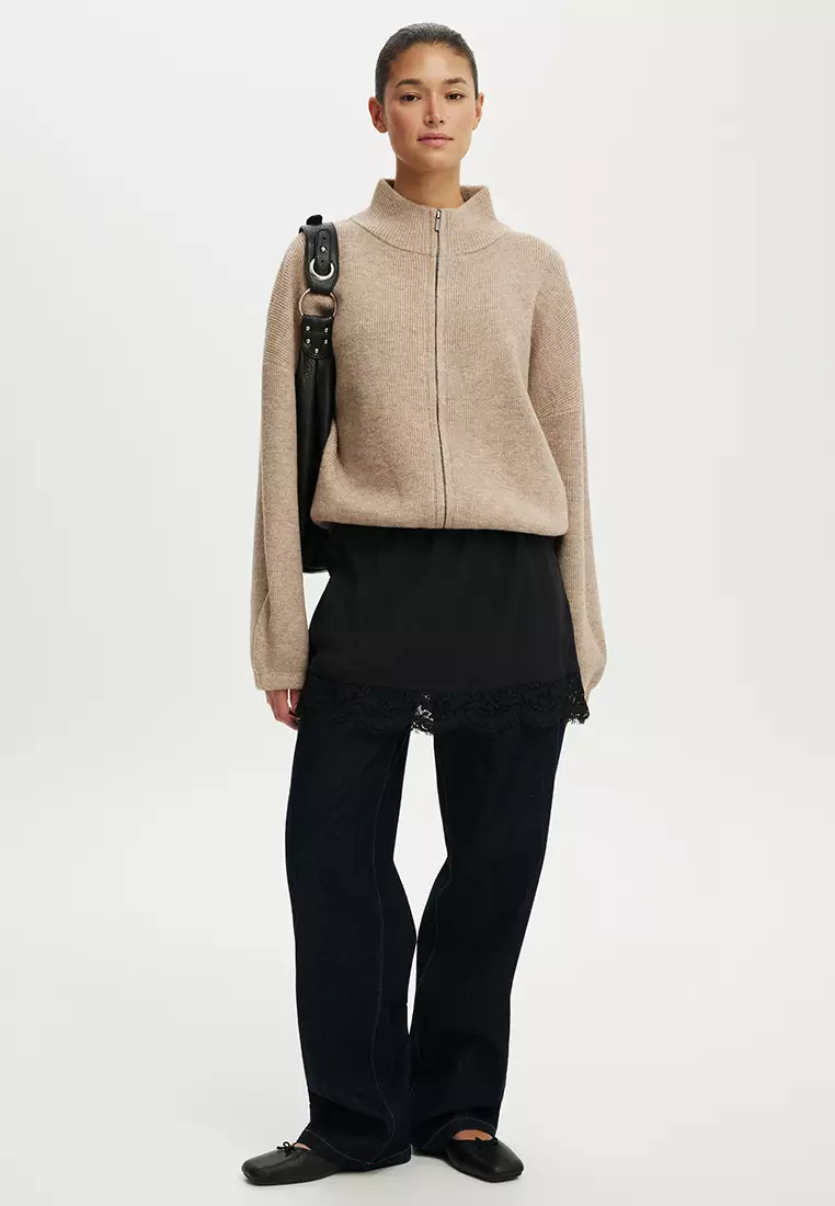 Luxe Tuck Hem Bomber Jacket