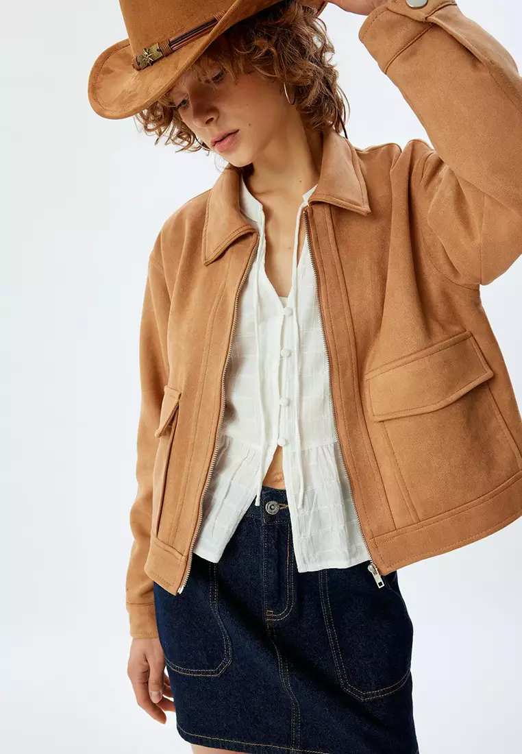 Suede Look Jacket