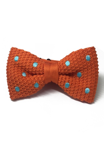 Splice Cufflinks orange Webbed Series Baby Blue Polka Dots Orange Knitted Bow Tie SP744AC03UAUSG_1