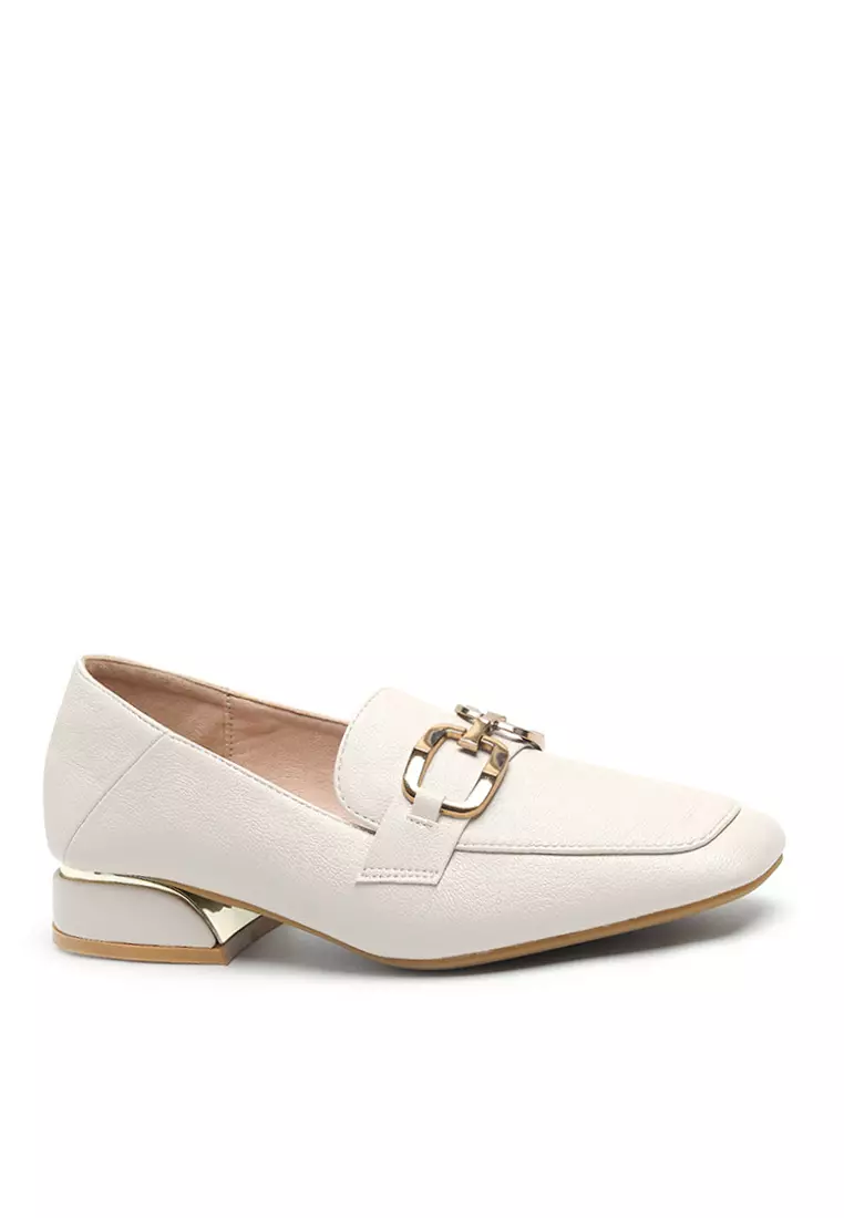 Discount on Twenty Eight Shoes  shoes - SKU: VANSA Stylish Square Toe Buckle Low Heel Shoes VSW-FVC-11