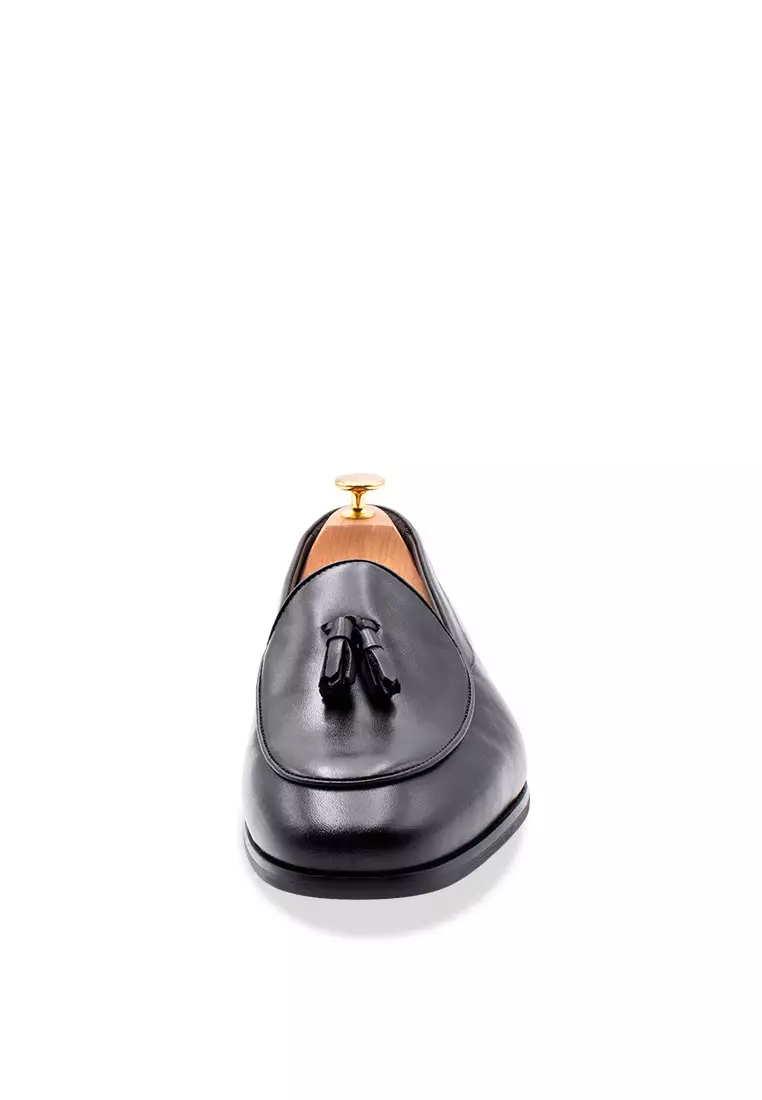 Esquel Black Belgian Tassel Loafer