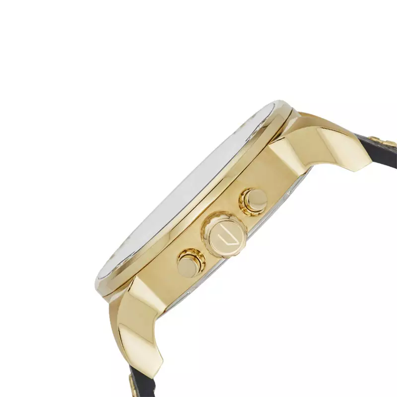 Jam Tangan Pria Diesel Mr. Daddy DZ7371 Black Dial Black Leather Strap