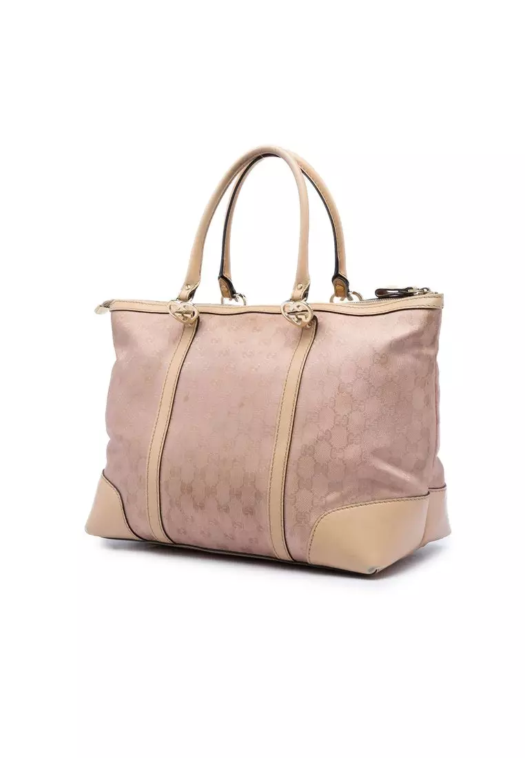 Pre-Loved Gucci Gg Metallic Canvas Lovely Tote