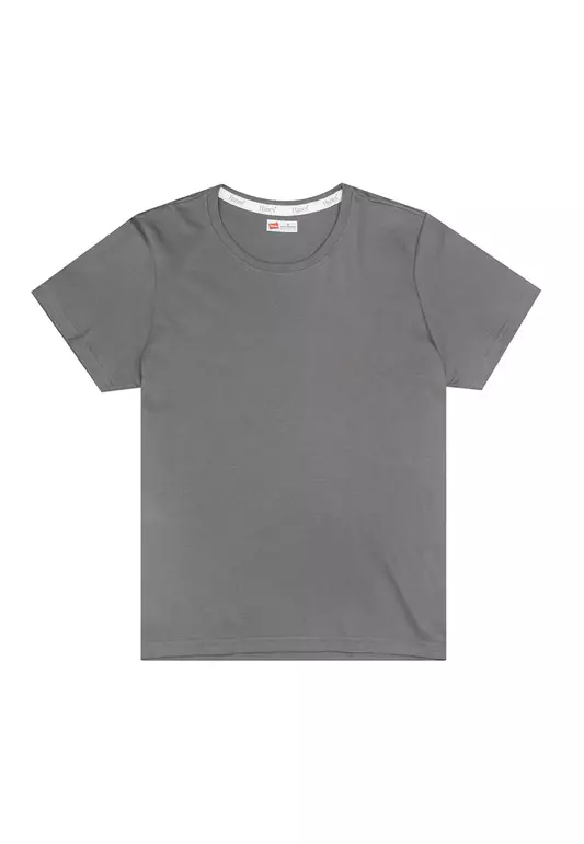 Hanes Ladies Grey Round Neck T-Shirt