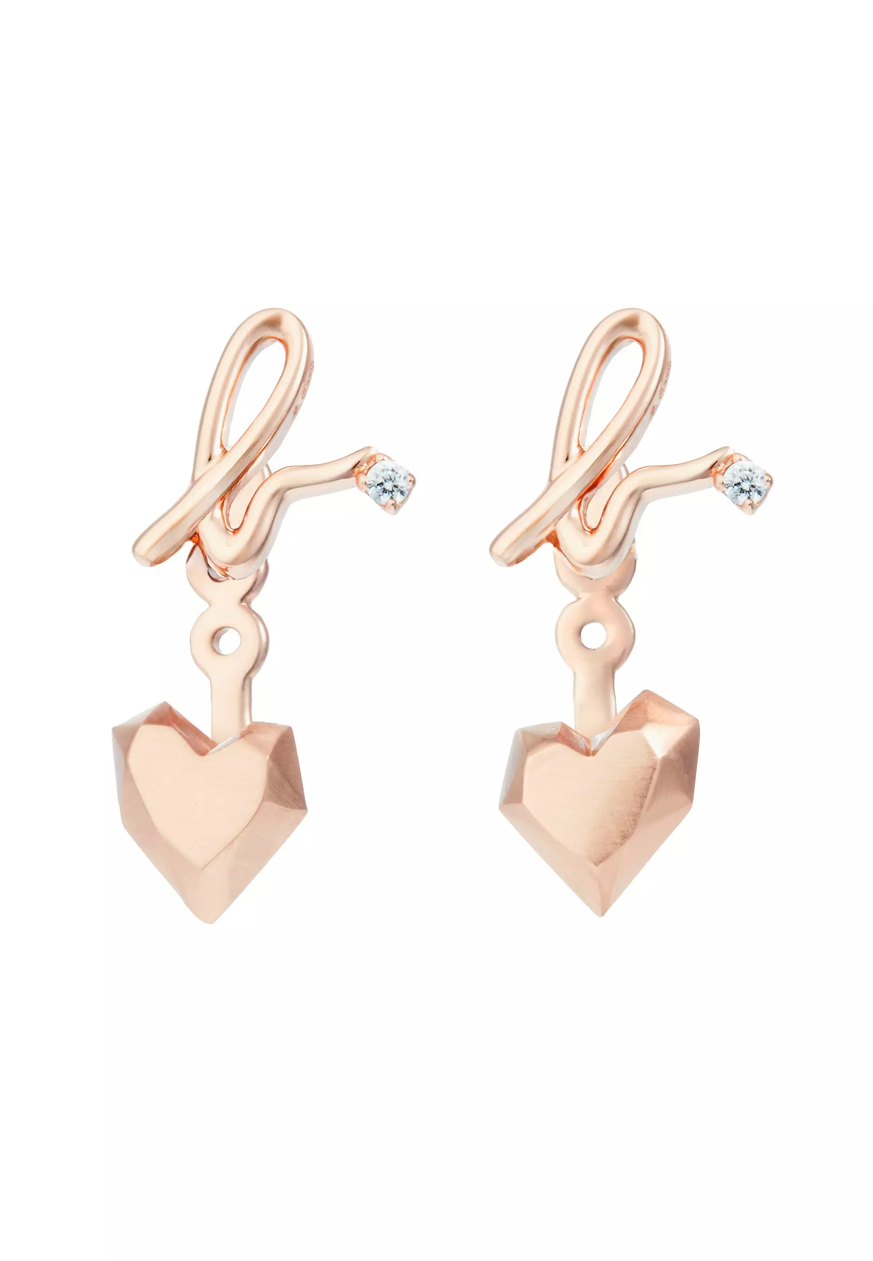 Agnes ｂ.【クリスタルがさりげない☆Carving of Love ピアス】 Buy agnès b. Carving of Love Earrings 2025 Online | ZALORA