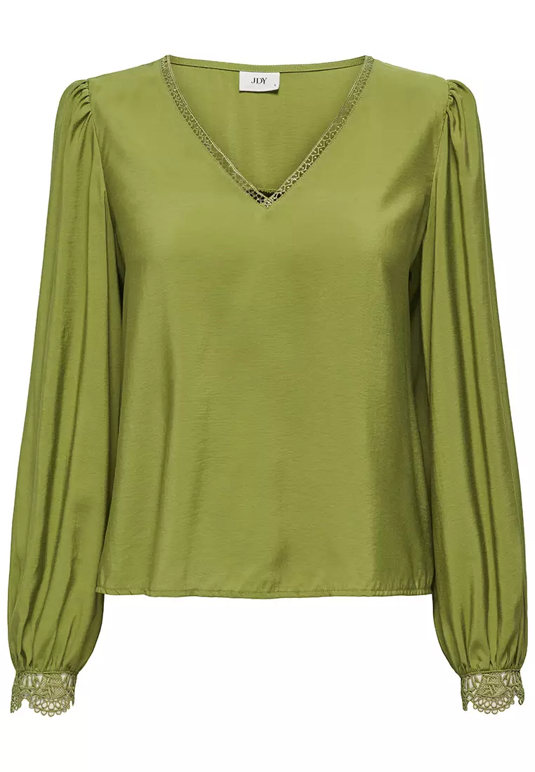 Camille Long Sleeve Lace V-Neck Top