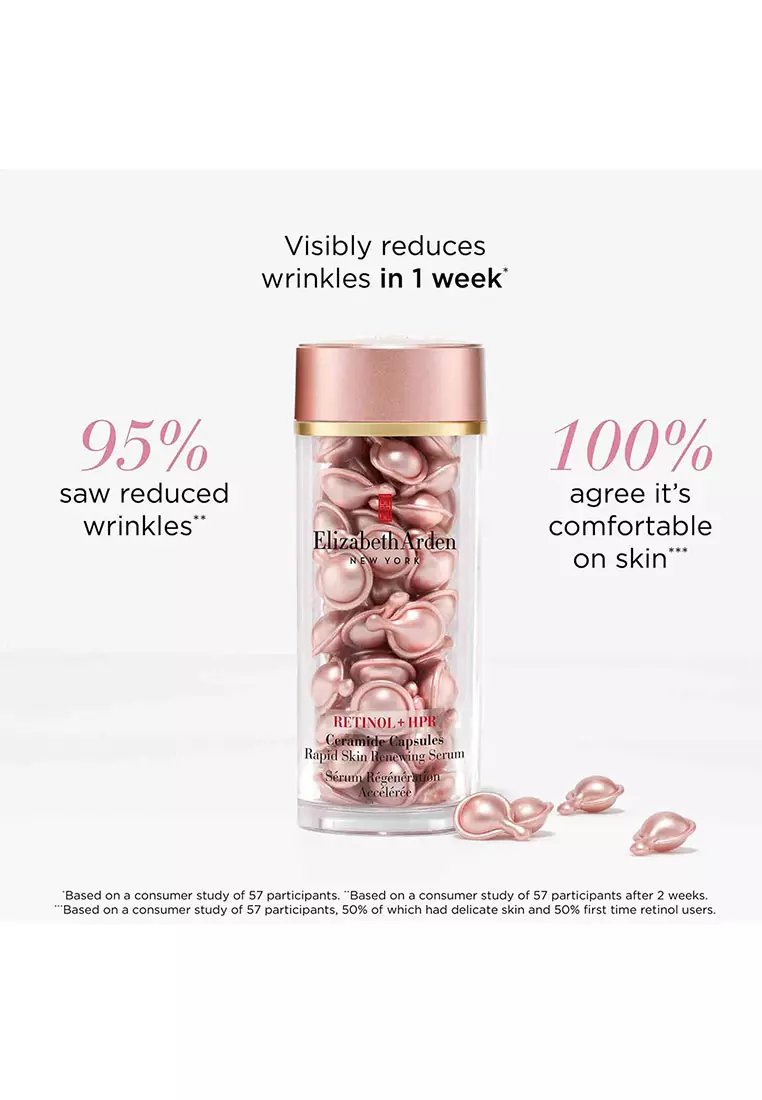 Elizabeth Arden Retinol + HPR Ceramide Capsules Rapid Skin Renewing Serum 60 Capsules