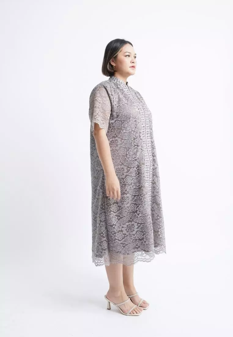 Xtramiles Plus Size Party Dress Jia vol 2 Grey Ash