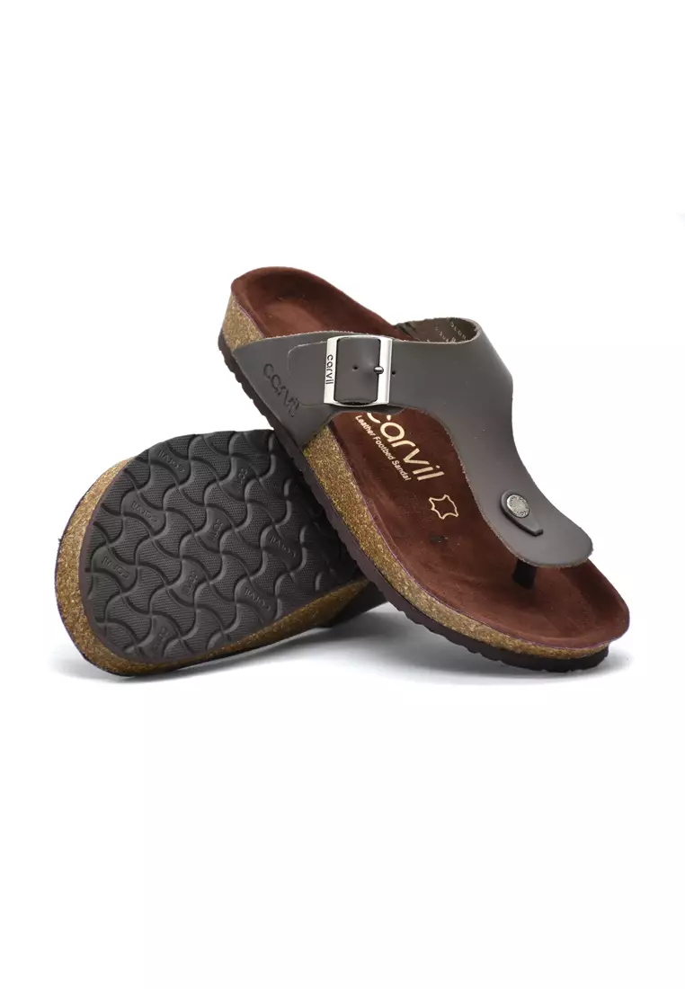 Carvil Sandal Pria Colorado-01 M Dark Brown