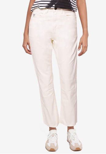 Desigual white Straight Cropped Jeans EEED2AA87C62CFGS_1