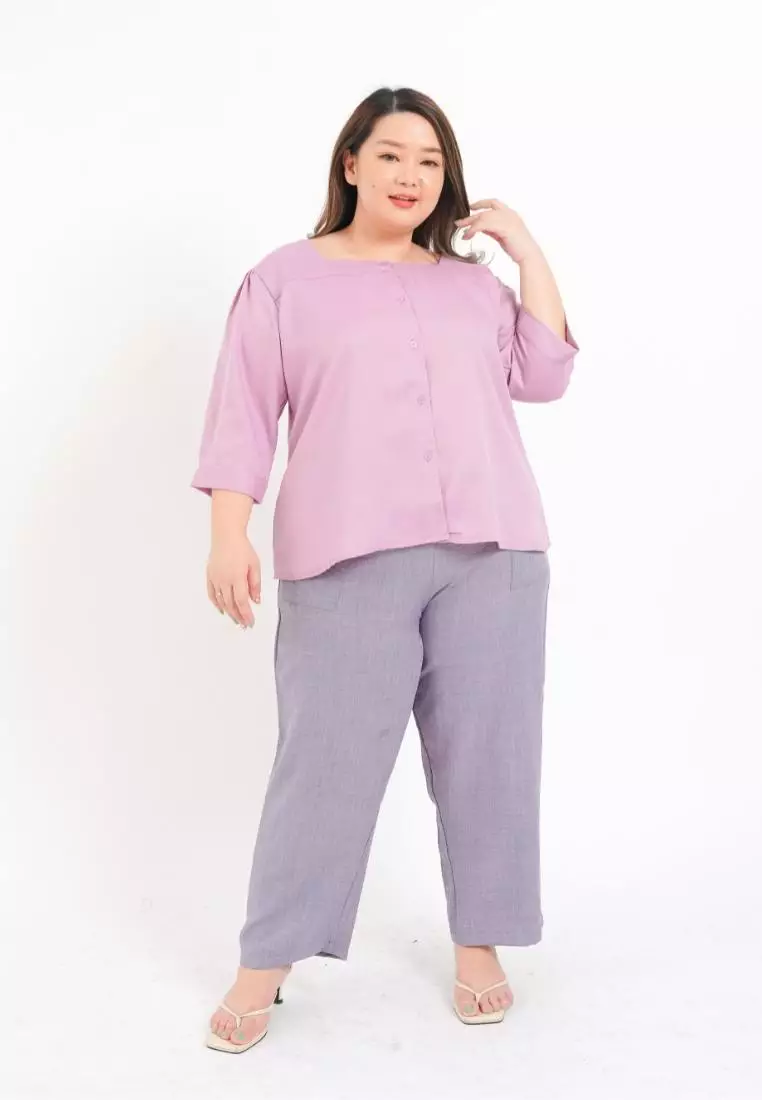 Plus Size Blouse Aubree Lilac