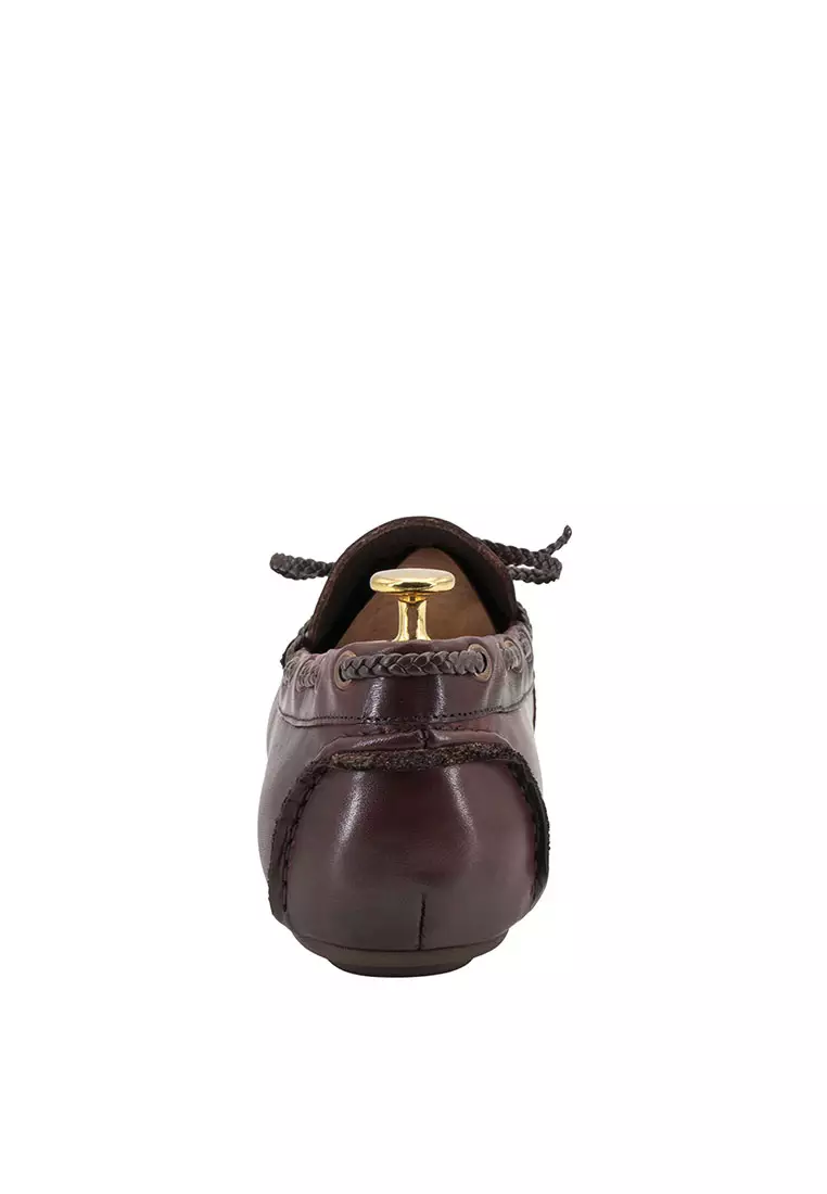 Esperanza 酒紅色莫卡辛鞋