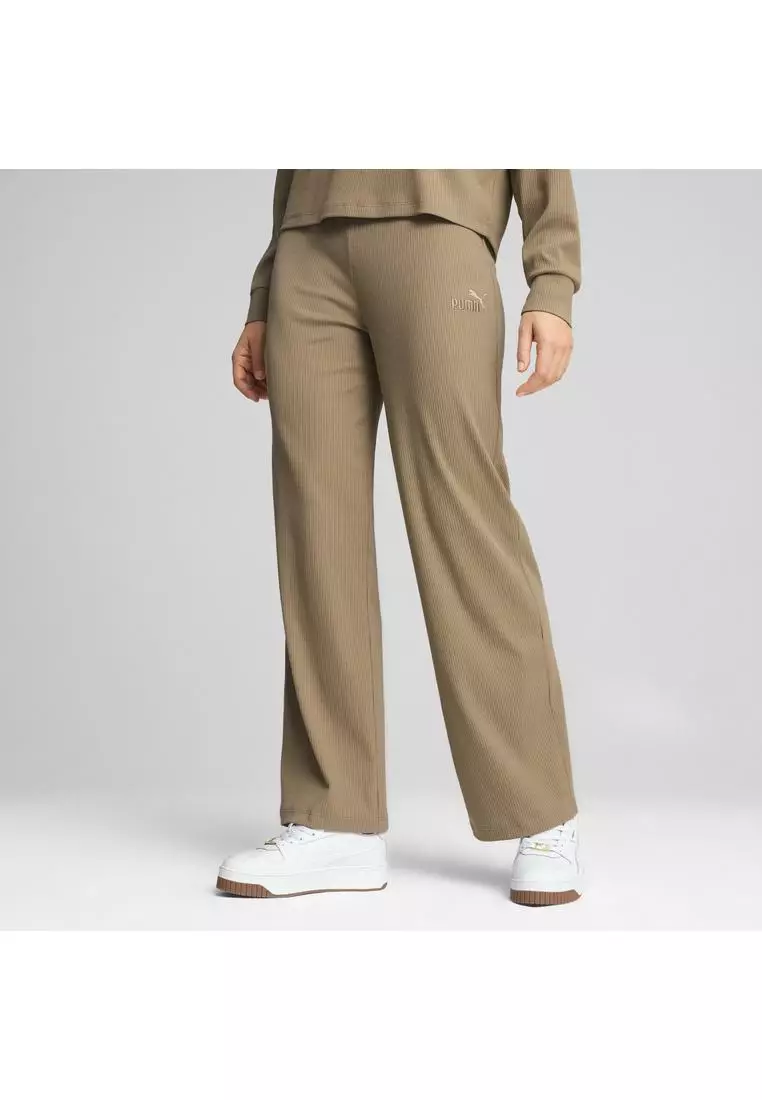 Essentials Elevated 女子高腰針織長褲