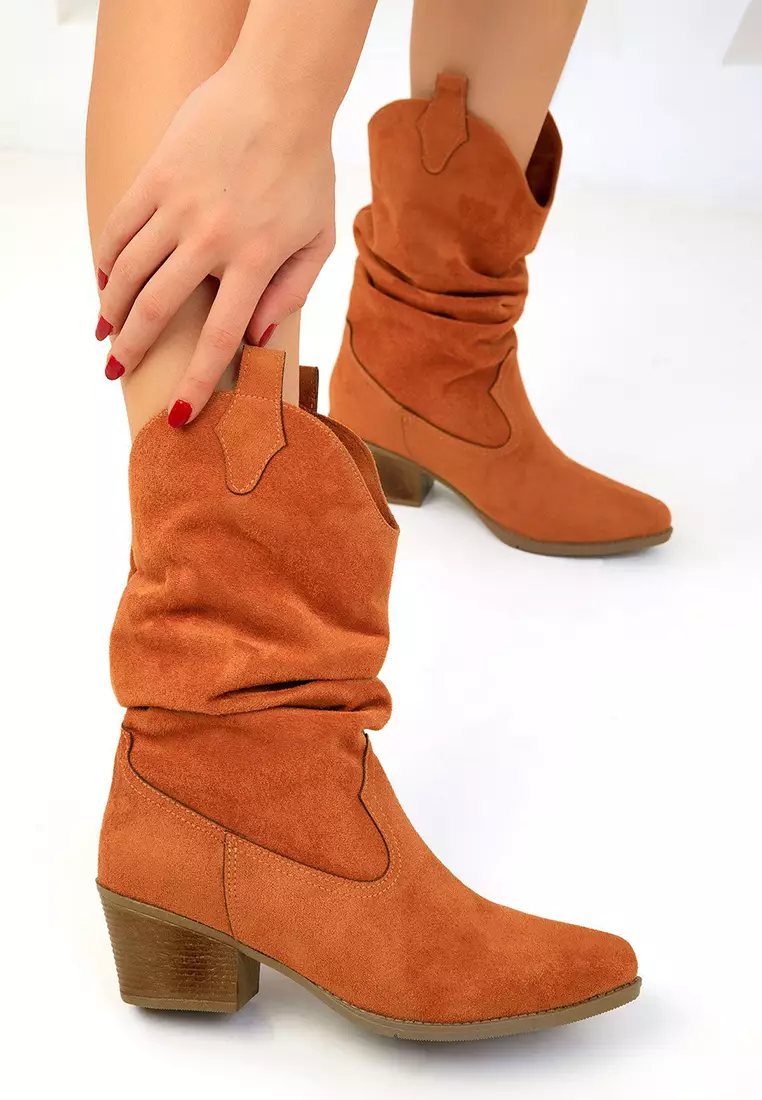 Discount on Soho  shoes - SKU: Ruched Cowboy Boots