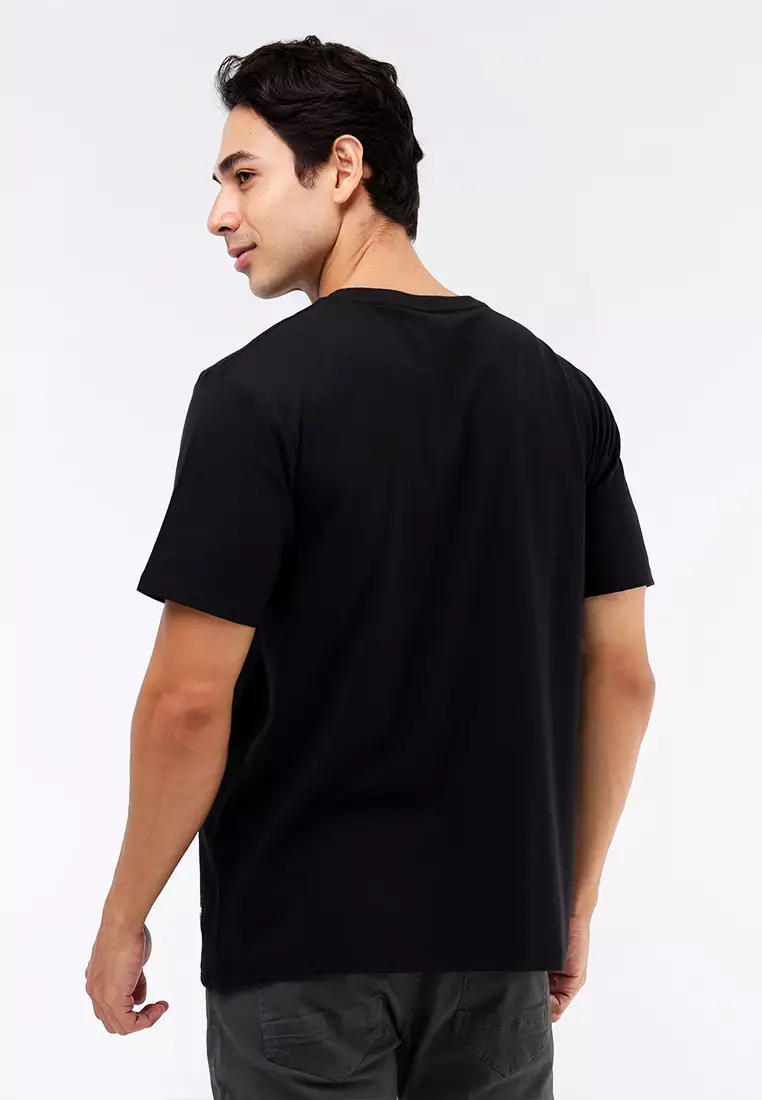 Round Neck Streaky Short Sleeves