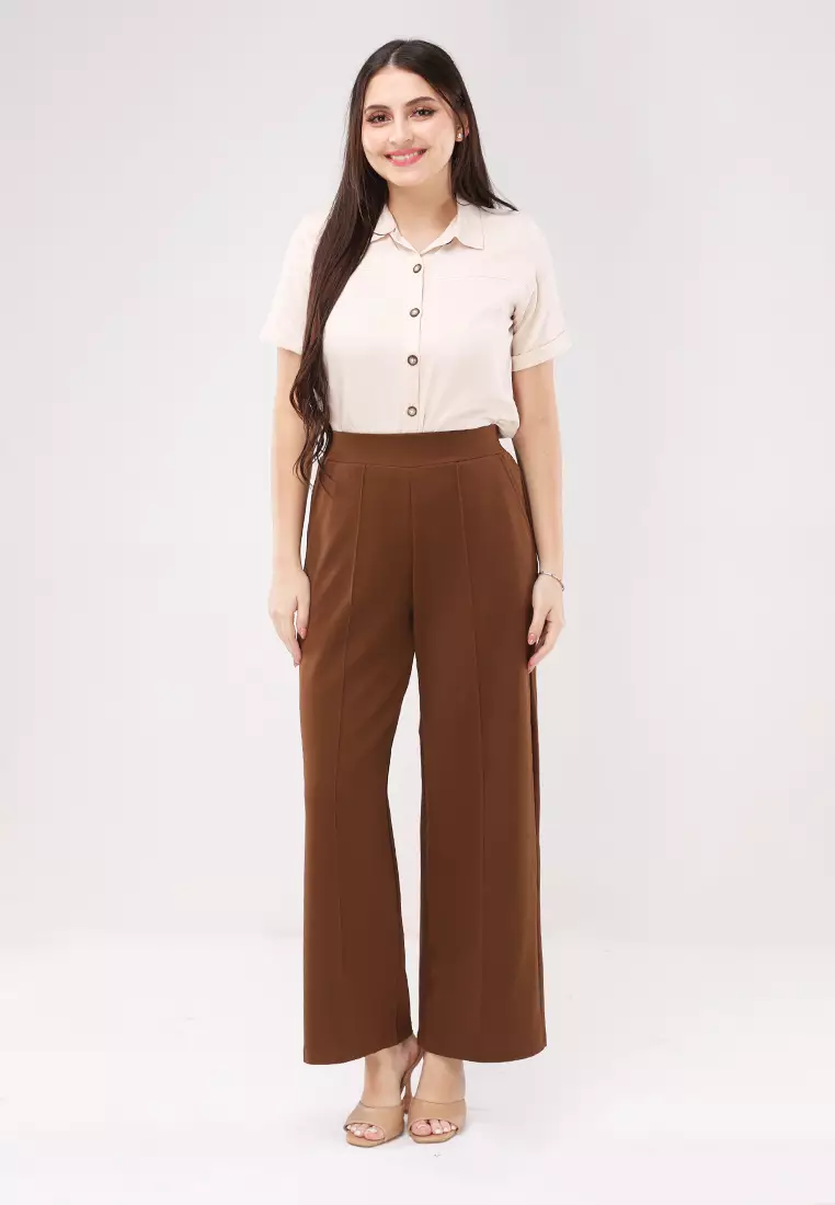 Colored Wide Leg Pants Ladies