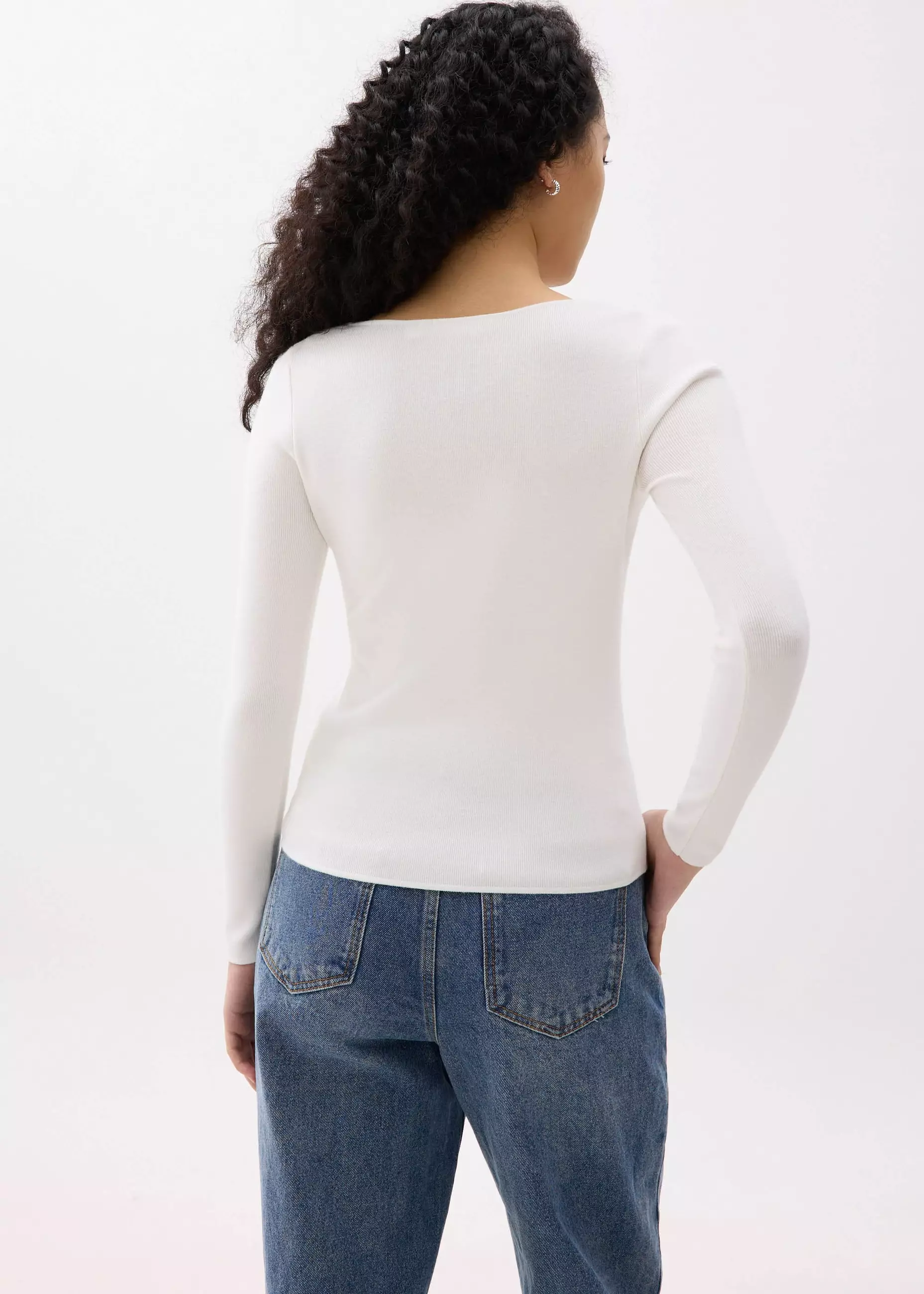 Atasan Wanita - Mikaela Knit Square Neck Top