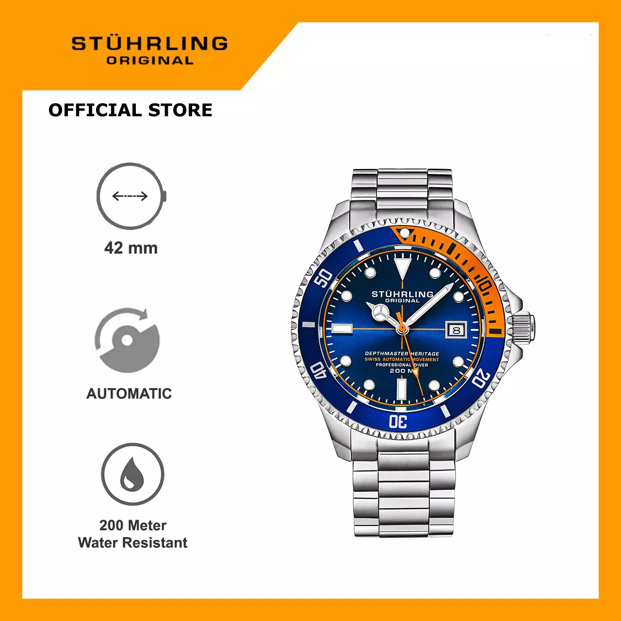 Swiss automatic depthmaster sales heritage 883h 42mm diver