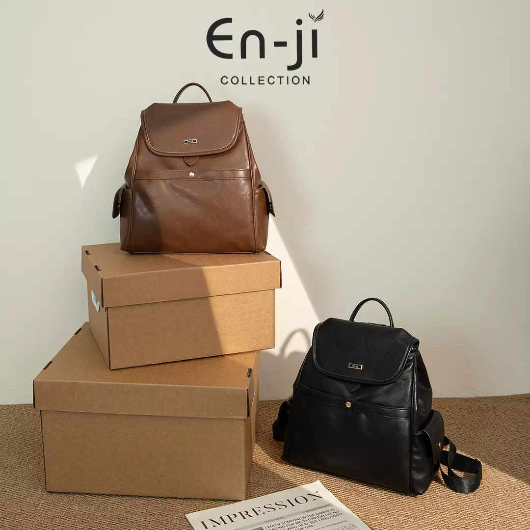 En-Ji Namju Backpack Wanita Warna Black