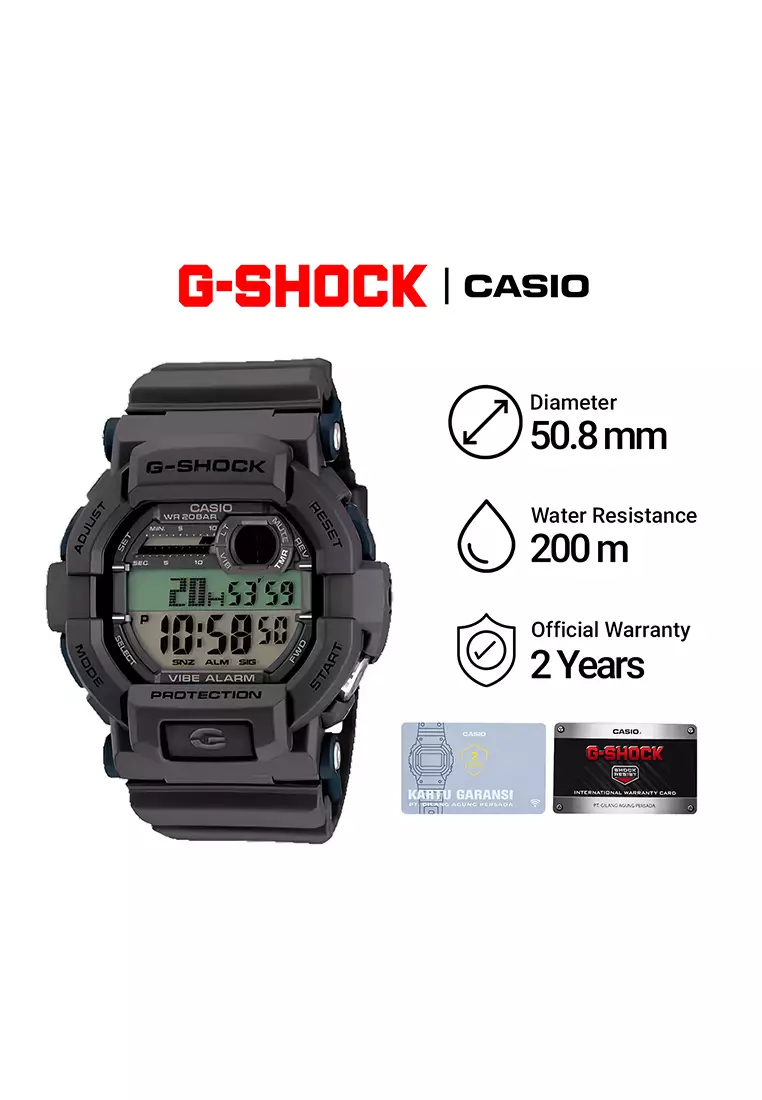 Casio G-Shock Jam Tangan Digital Pria - Black Resin Band - GD-350-8D