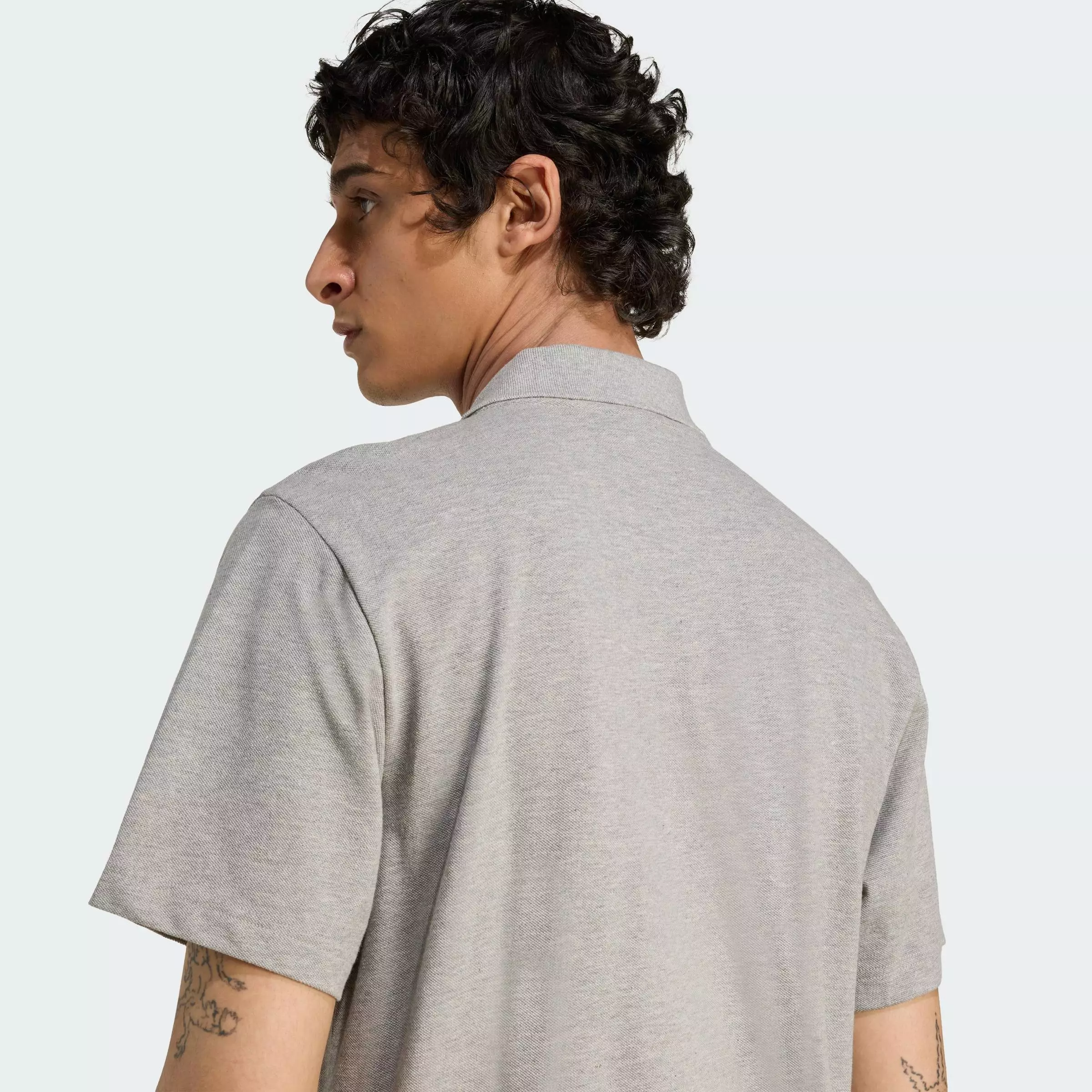 Lifestyle Trefoilo Essentials Polo Tee Men Grey JW6083