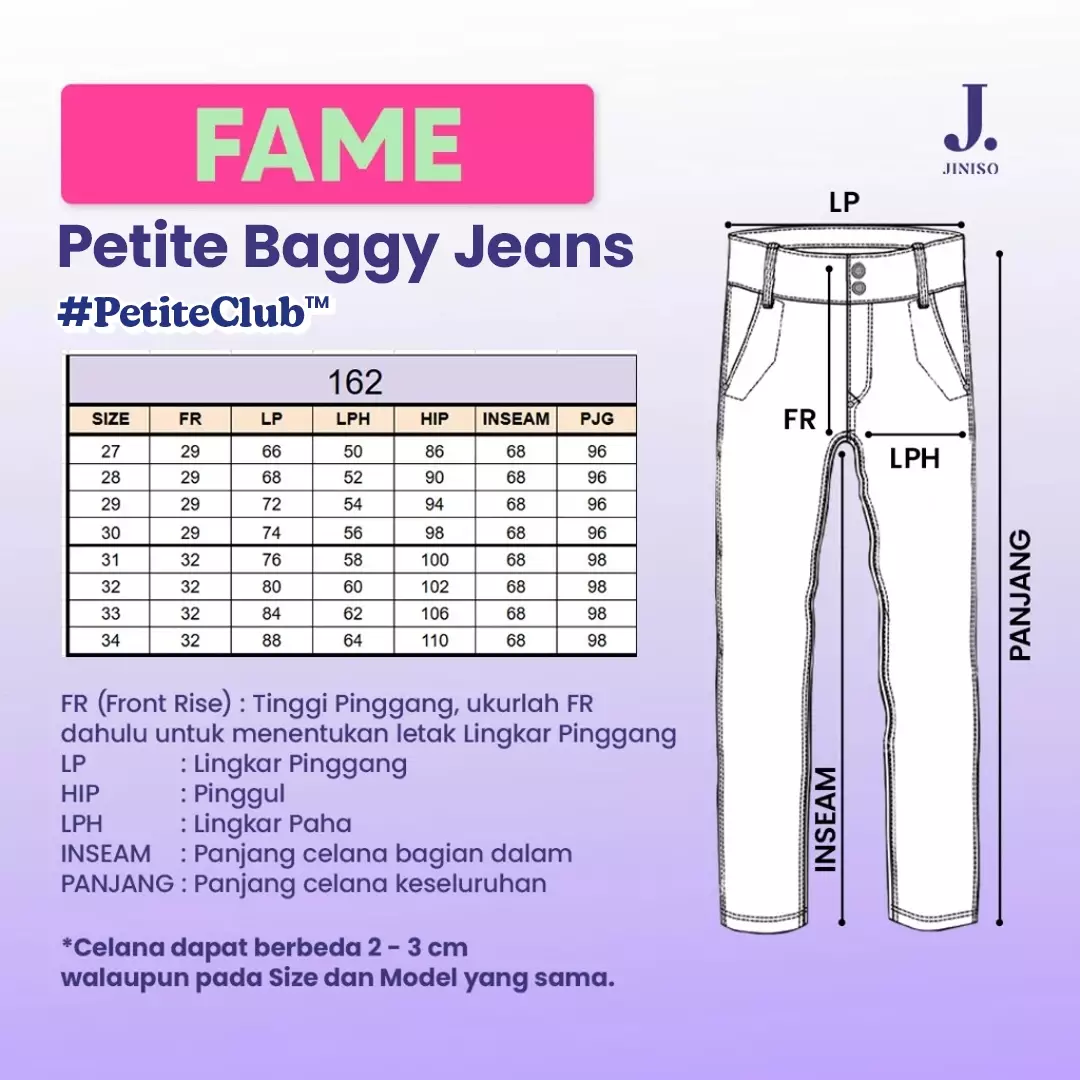 Petite Highwaist Baggy Jeans 162 FAME