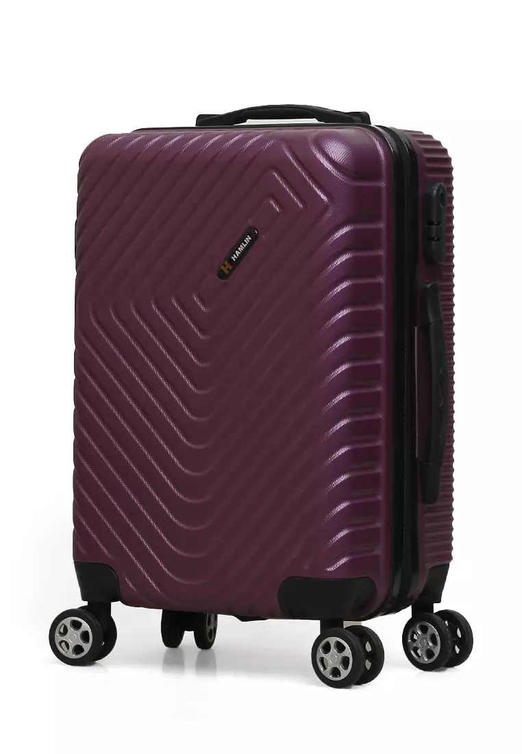 Carlton Koper Hardcase Unisex Size 20 Inch Uniqe Design Tas Travel Large Compartment Material ABS+PVC Coated ORIGINAL - Purple