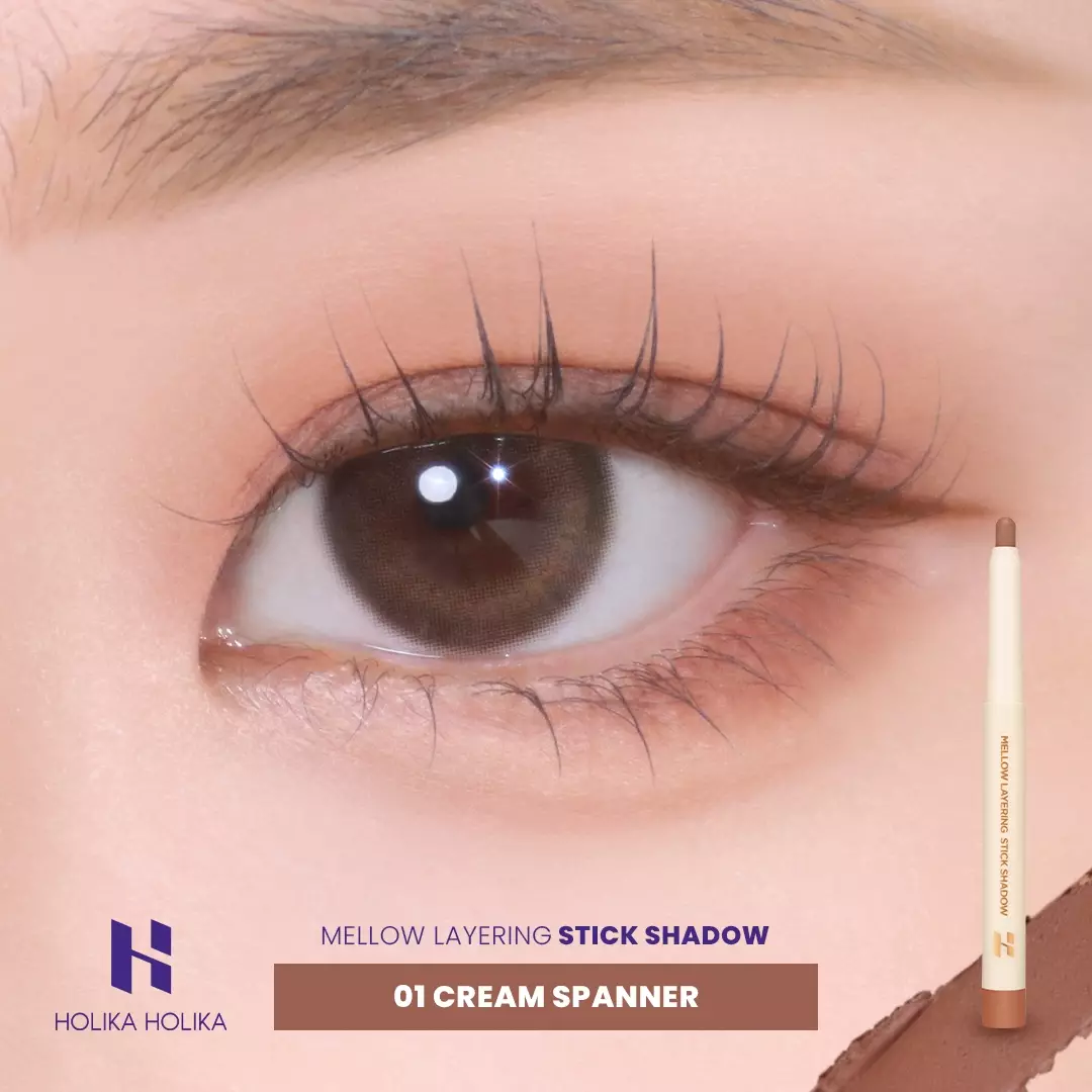 Holika Holika Mellow Layering Stick Shadow 01 Cream Spanner | Buildable Eye & Cheek Colors
