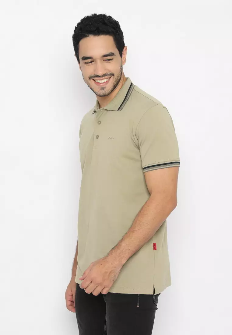 POLICE Polo Shirt Krah Stripes Pria 207200221