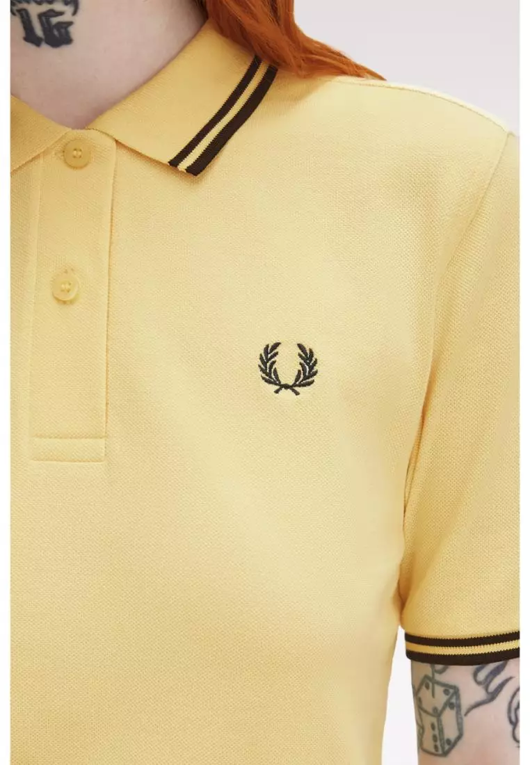 Fred Perry G3600 Twin Tipped Fred Perry Shirt (Champion's Gold / Black / Black)