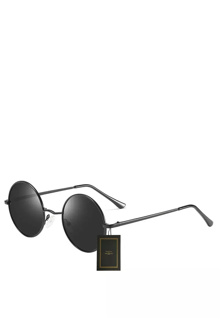 Metal Material Round Frame Sunglasses WD801