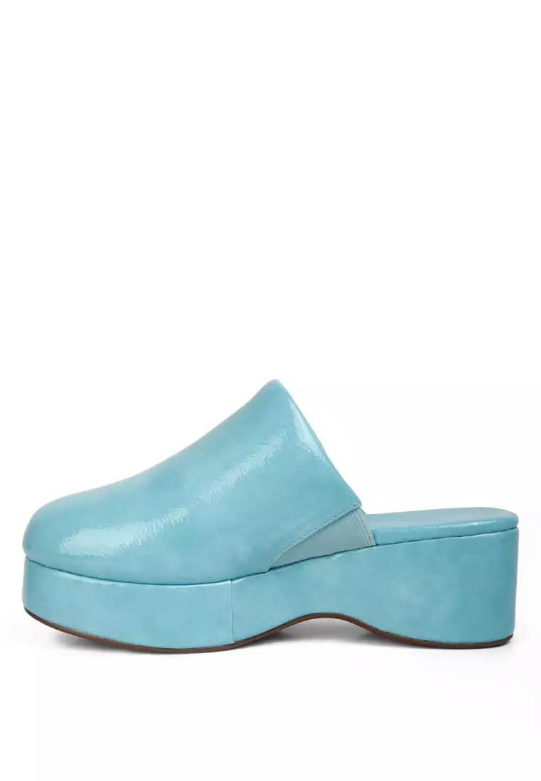 Slip On Platform Warna Biru Polos