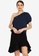 ZALORA OCCASION blue Textured One Shoulder Top C6104AA1D71A7BGS_1