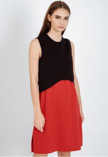 Jual Detak Waktu Detak Waktu Red Noelle Dress Original Zalora Indonesia