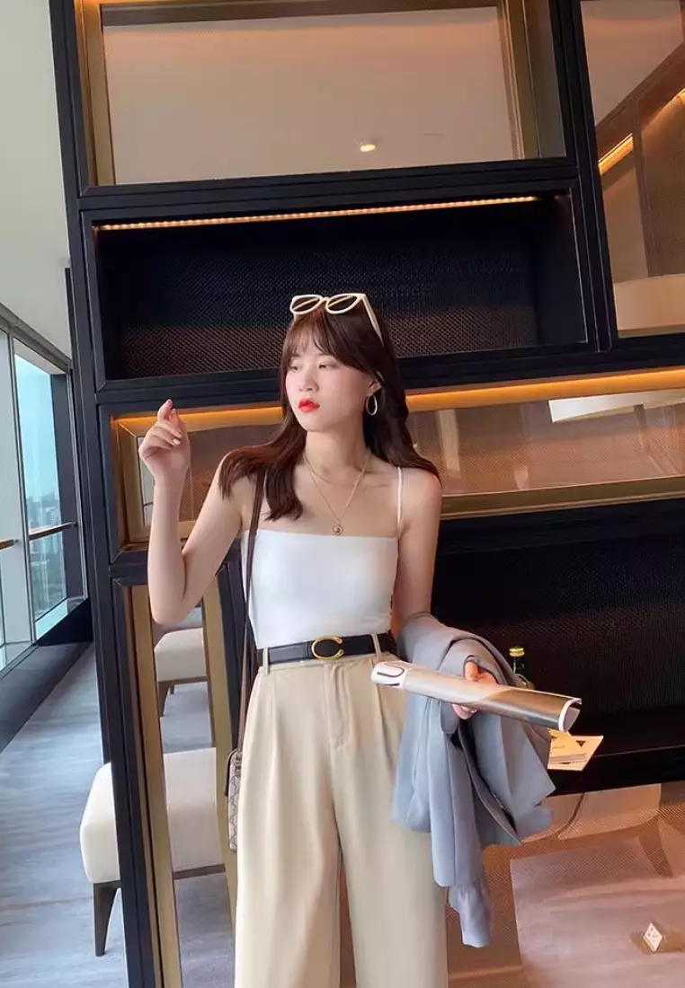 2 Pack Premium Arina Ice Silk Bralette Inner Top Tube in Nude and White