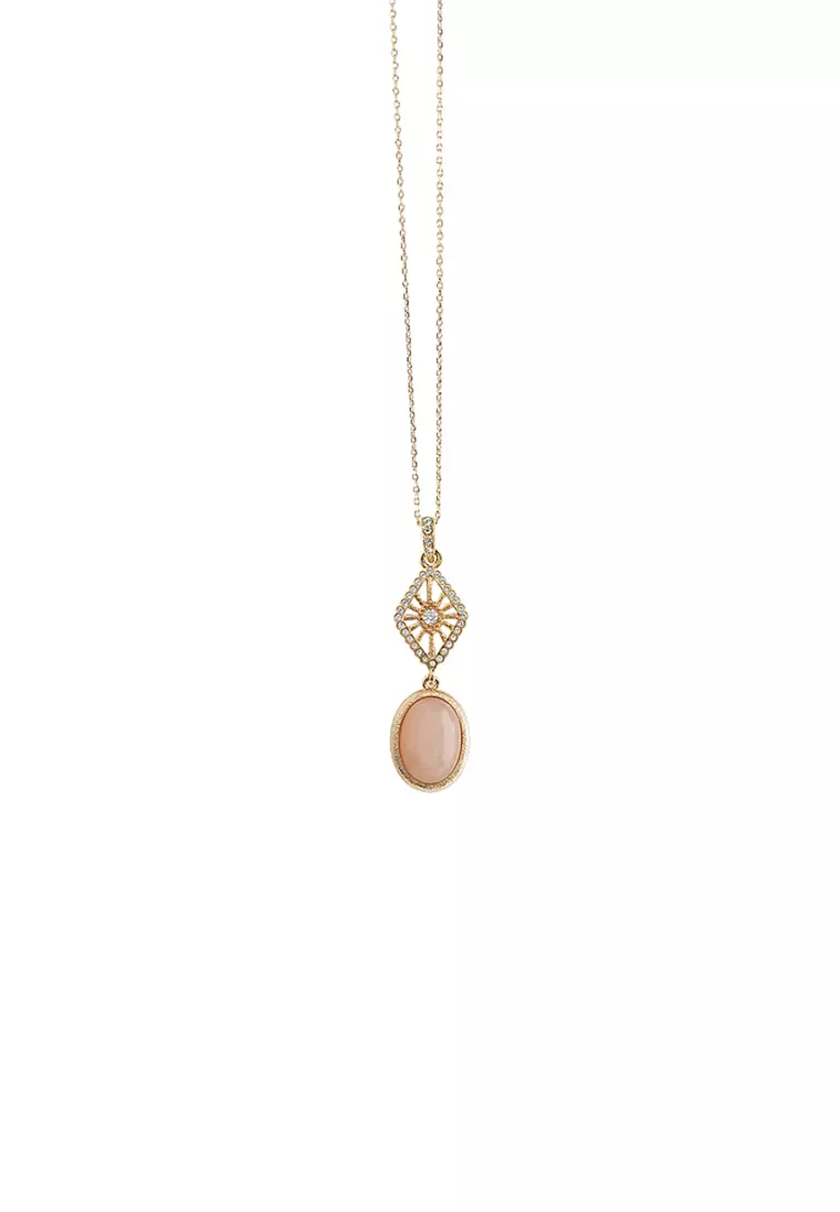 Gold stone pendant best sale
