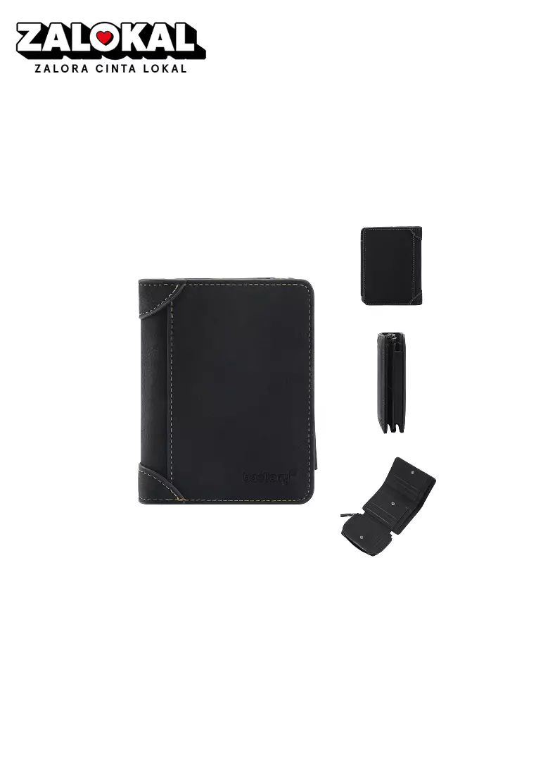 Dompet Pria Bahan Kulit PU Leather Premium BAEOS