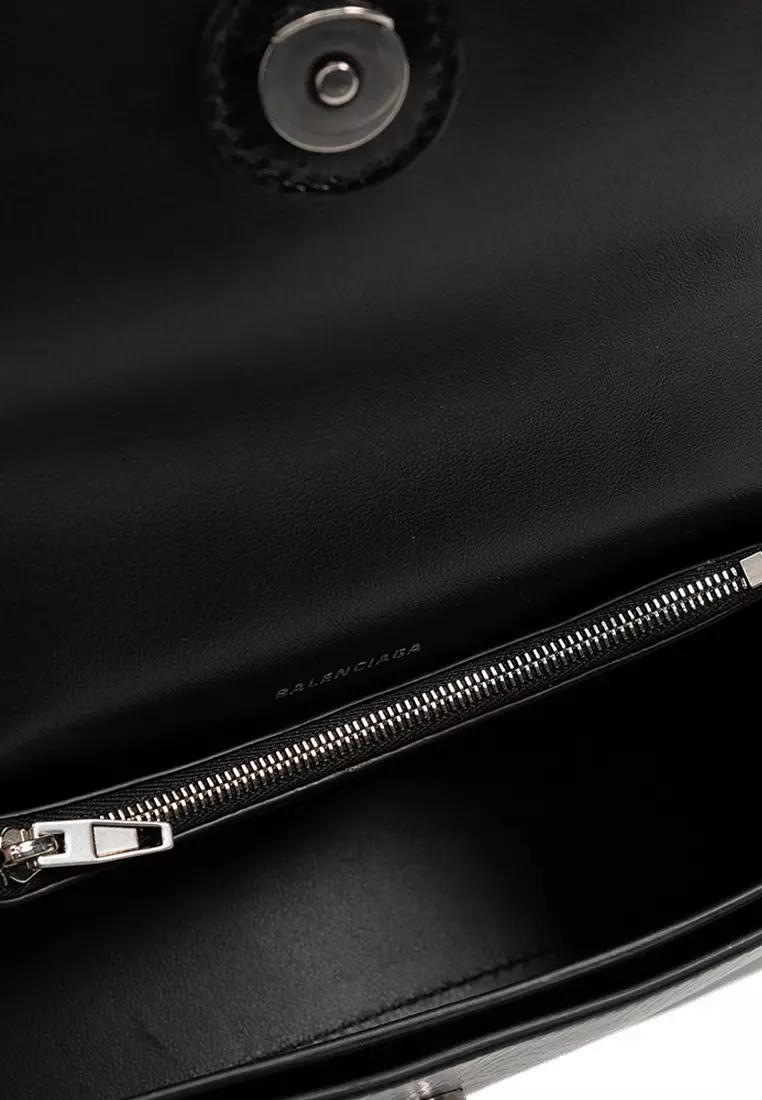 Buy BALENCIAGA Balenciaga Crush Small Sling Shoulder Bag in Black 2023 ...